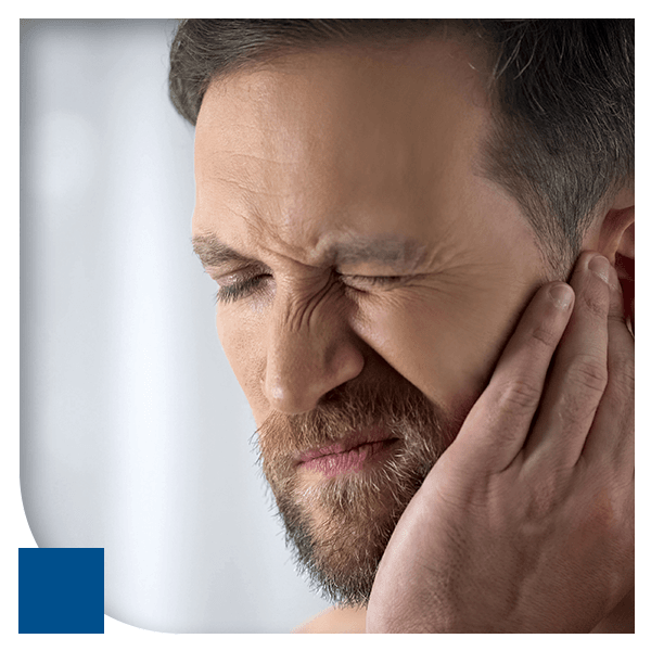 Ear pain causing balance problems and hearing loss.