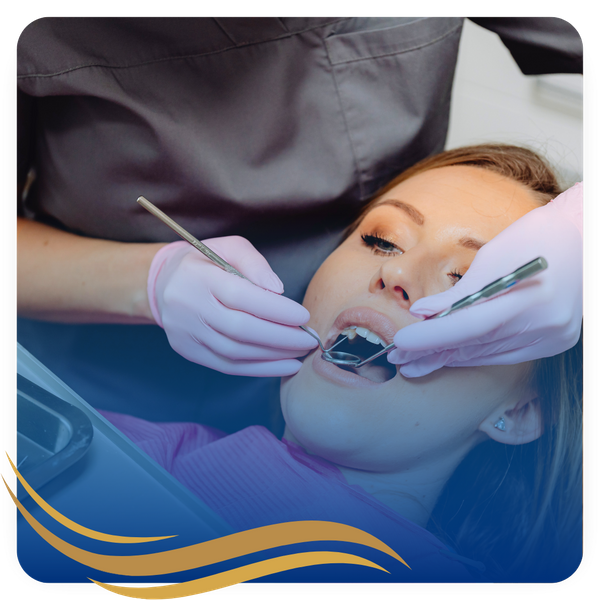 woman getting dental work