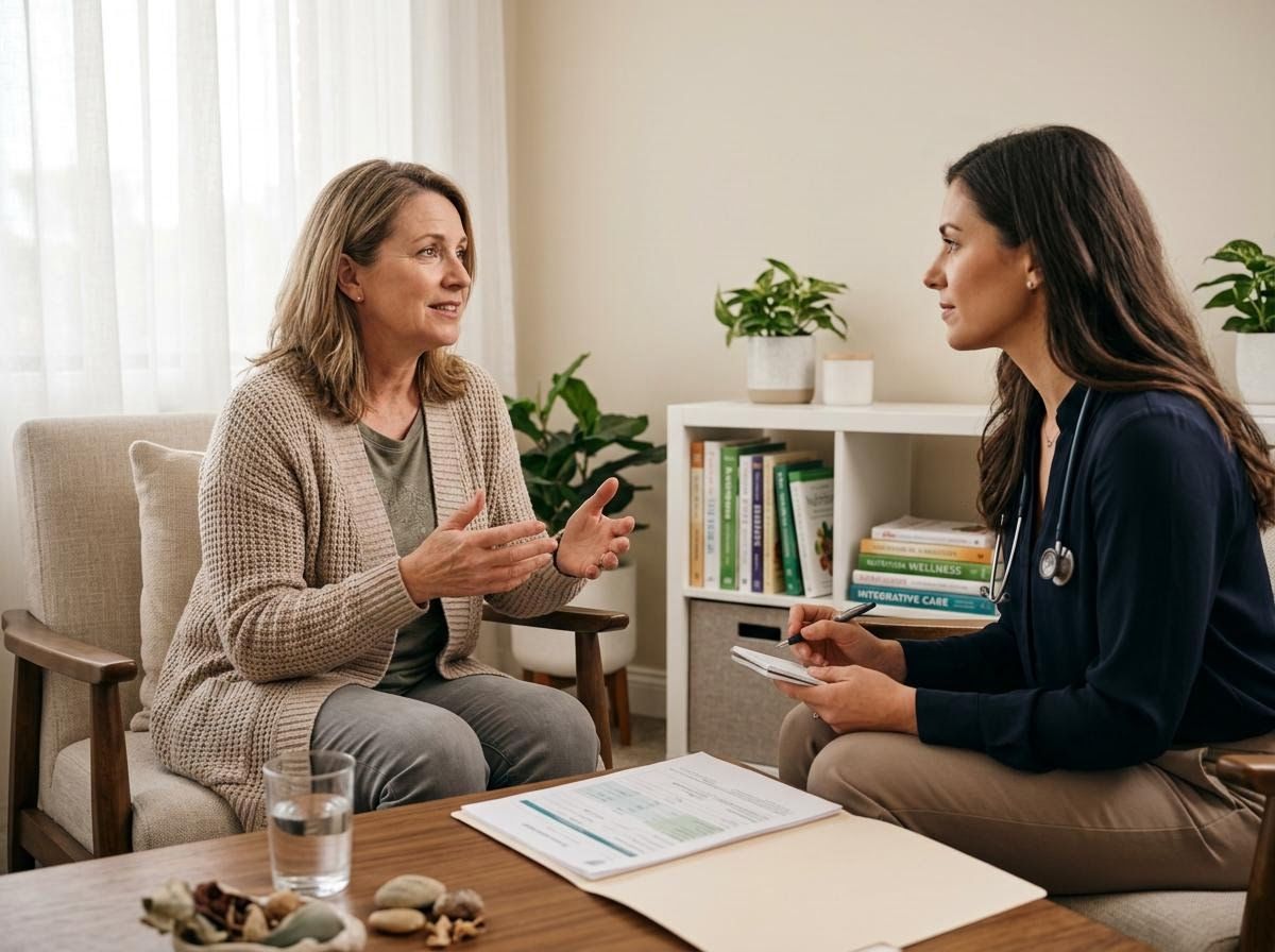 Patient Consultation with Healthcare Professional in an Office Setting