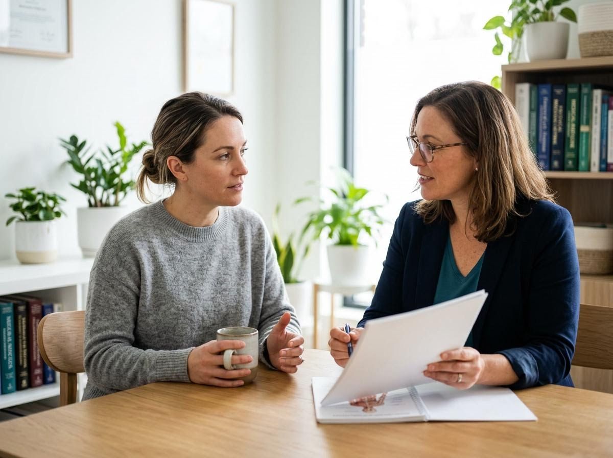 Professional Consultation Between Two Women