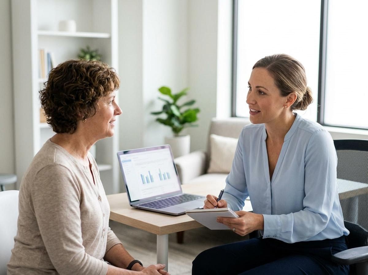 Financial Advisor Discussing Data with Client