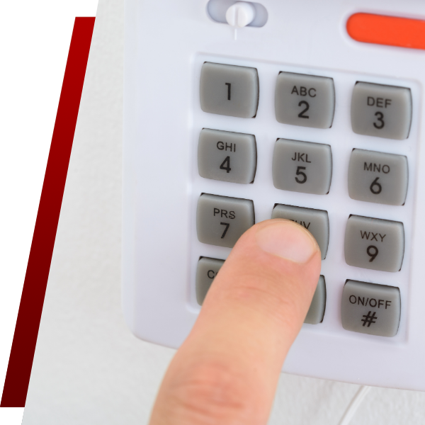 entering a code into an access control system entering a code into an access control system