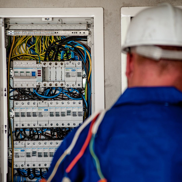 contractor working on commercial electrical