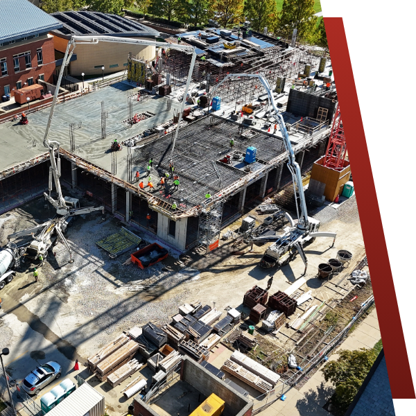 Early design stages of the building development