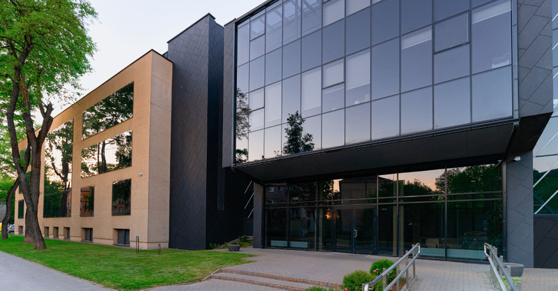 exterior of commercial building