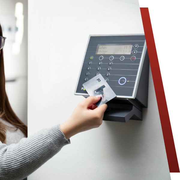 scanning a key card scanning a key card