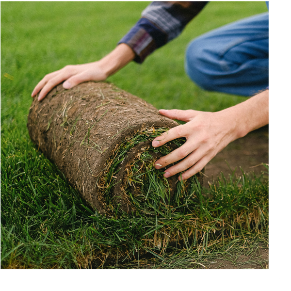 rolling out sod