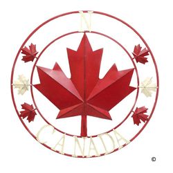Reg $35 Sale $28 12" Metal Canada Medallion