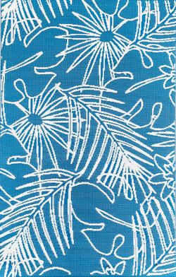 Reg $79 Sale $71.10 4x6 Mad Mat Palm-Turquoise