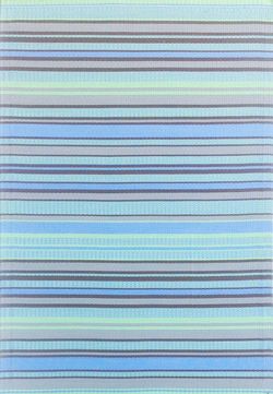Reg $79 Sale $71.10 4x6 Mad Mat Grey Stripe Aqua