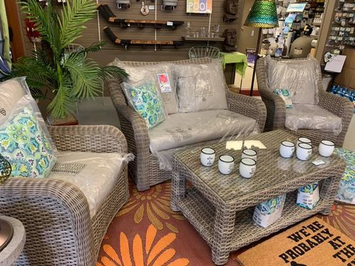 Reg $3999 Sale $2850 Grey Loveseat and Chairs
