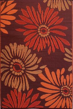 Reg $79 Sale $71.10 4x6 Mad Mat Daisy Rust