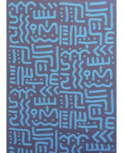 Reg $149 Sale $134.10 5x8 Mad Mat Tribal Turquoise