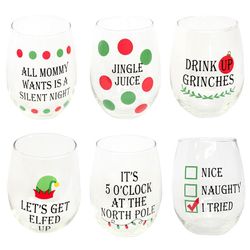 Reg $9.99 Sale $8.49 Ea Asst Christmas Stemless Wine Glasses