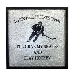 Reg $25 Sale $20 Hockey Wall Plaque