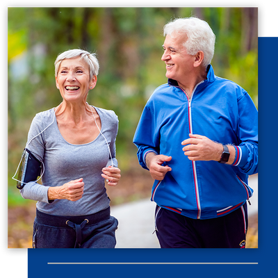 older couple jogging