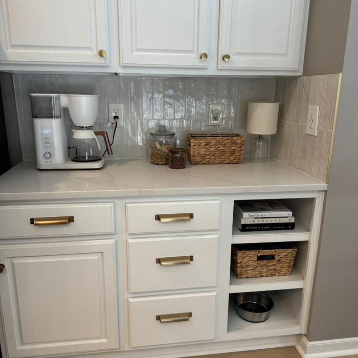 White kitchen cupboards