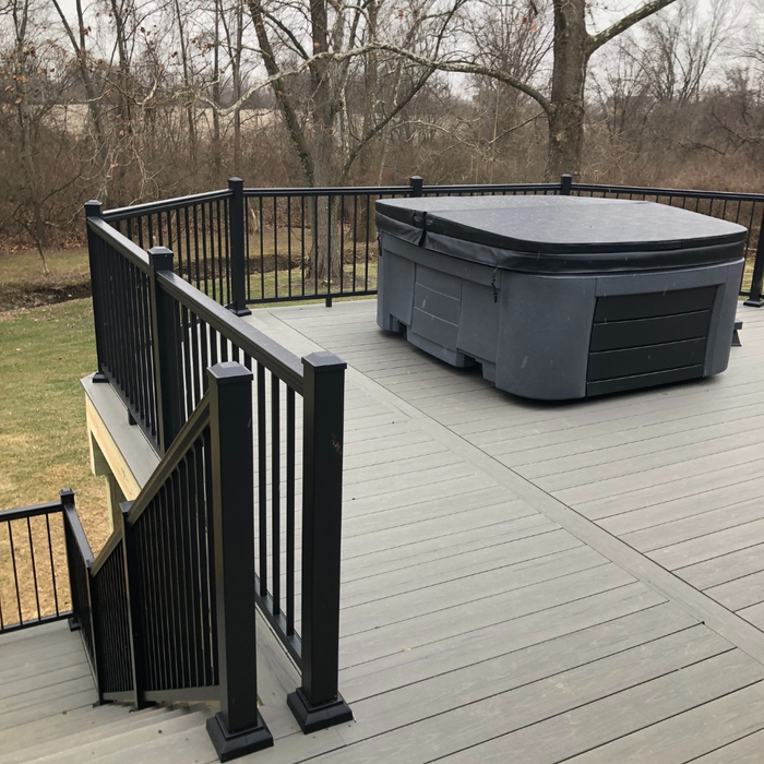 rebuilt deck on home