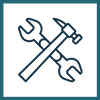 icon of a hammer and wrench