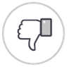 Icon of a thumb pointing down