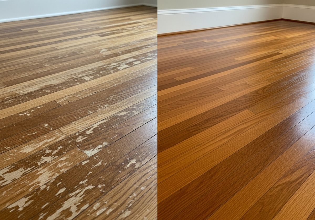 Hardwood Floor Refinishing: Before and After