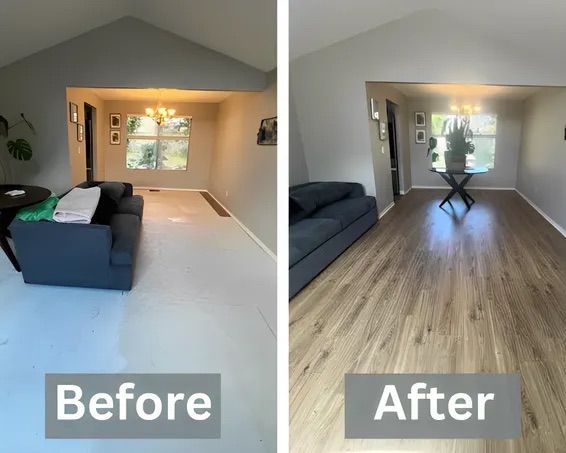 newly installed flooring