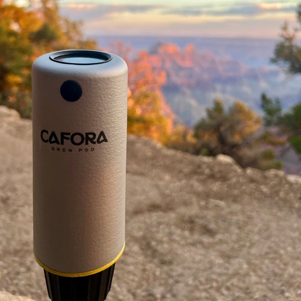 CAFORA product looking over a mountain view