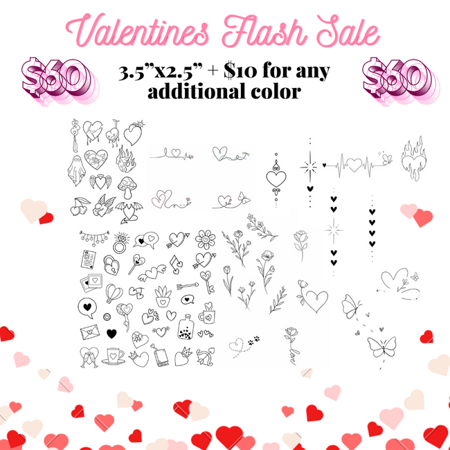 ART OF THE HEART TATTOO FLASH VALENTINES