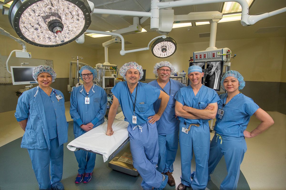 Stewart Hopkins captures Dr. Manner's surgical staff before they start the day at Northwest Hospital