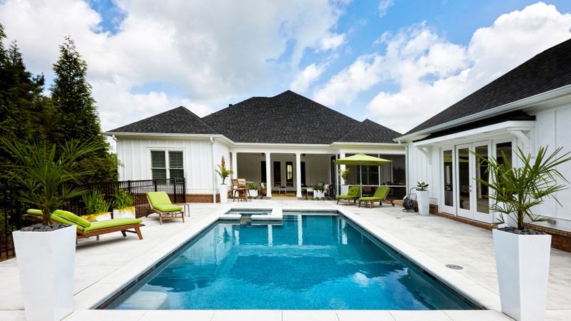 pool in the backyard