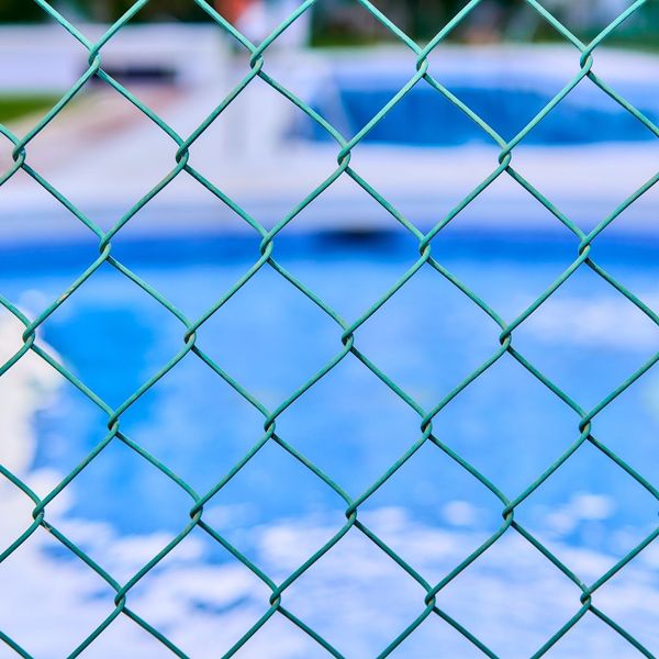 pool inside a fence