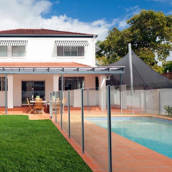 pool with a fence