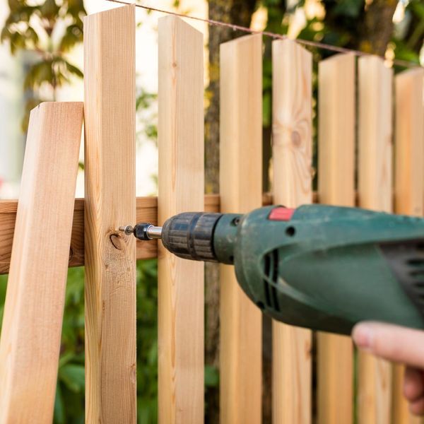 making a wooden fence