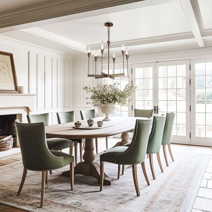 dining room with a chandelier