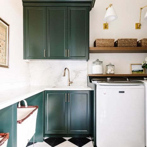 Image of a laundry area with a folding area