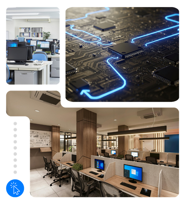 images of computers in office