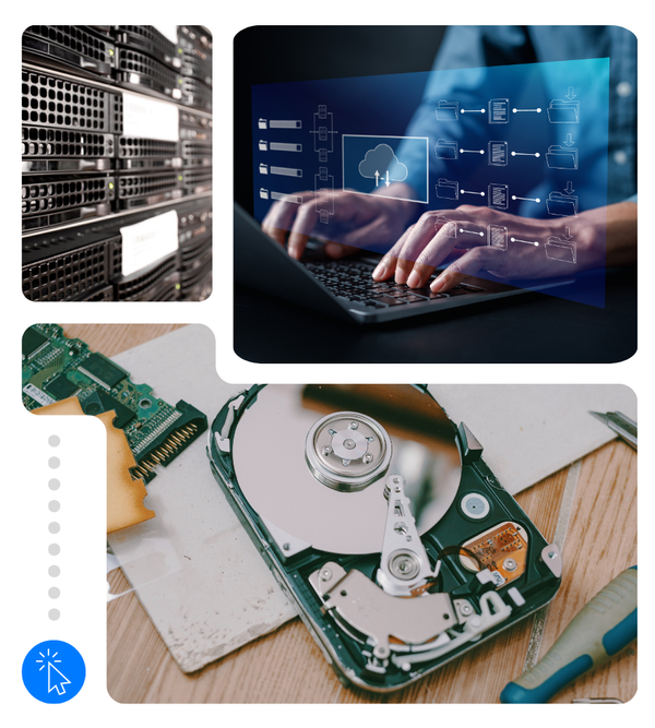 graphics of recovering computer data