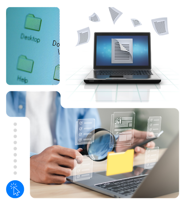 graphics of data transferring on computers