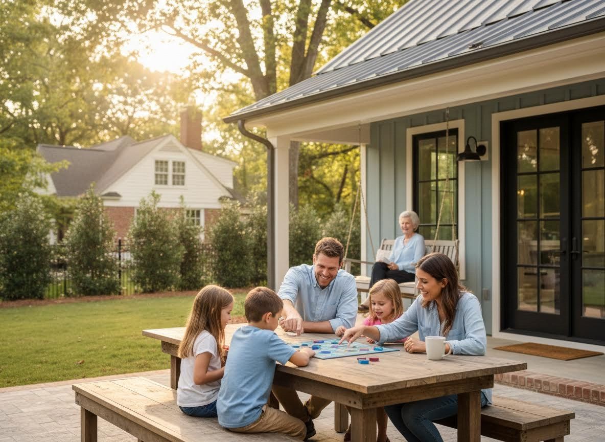 Multi-generational family enjoying outdoor leisure