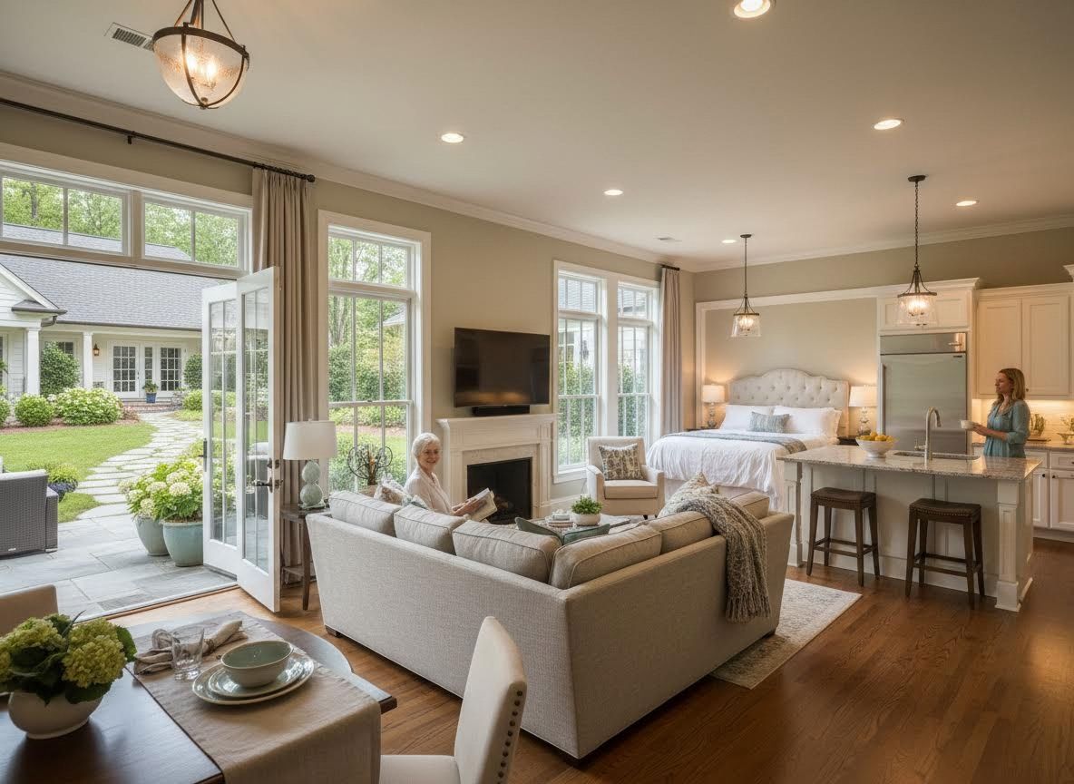 Spacious Open-Concept Living with Patio View