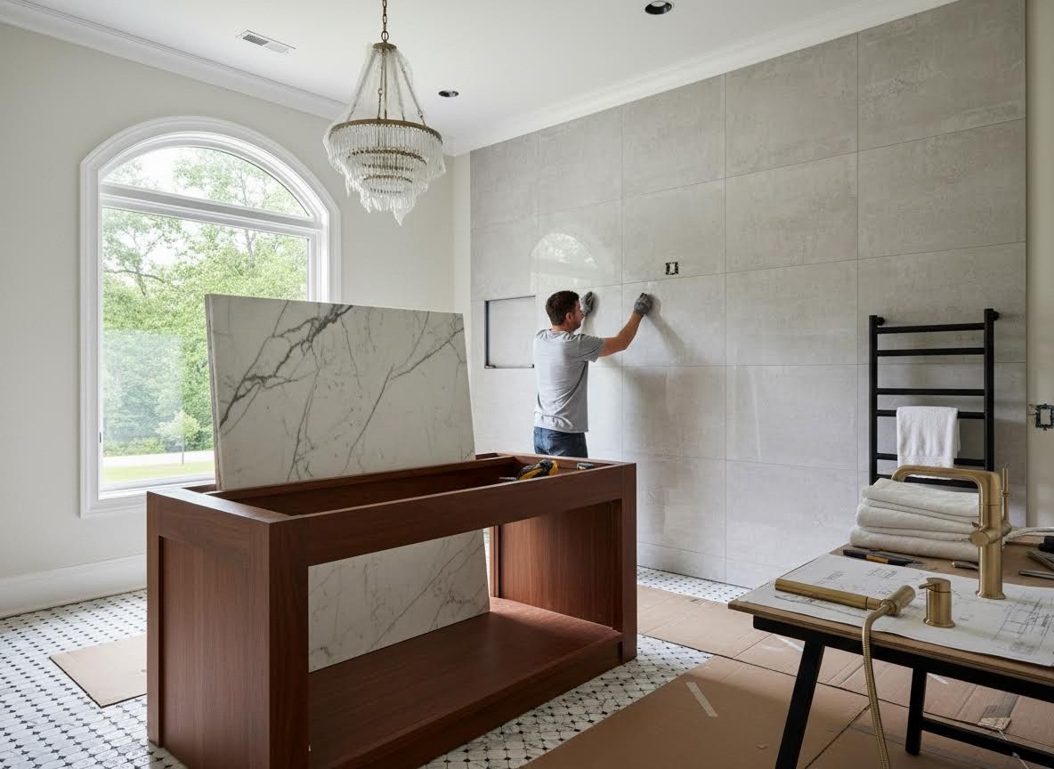 Luxurious Bathroom Renovation in Progress