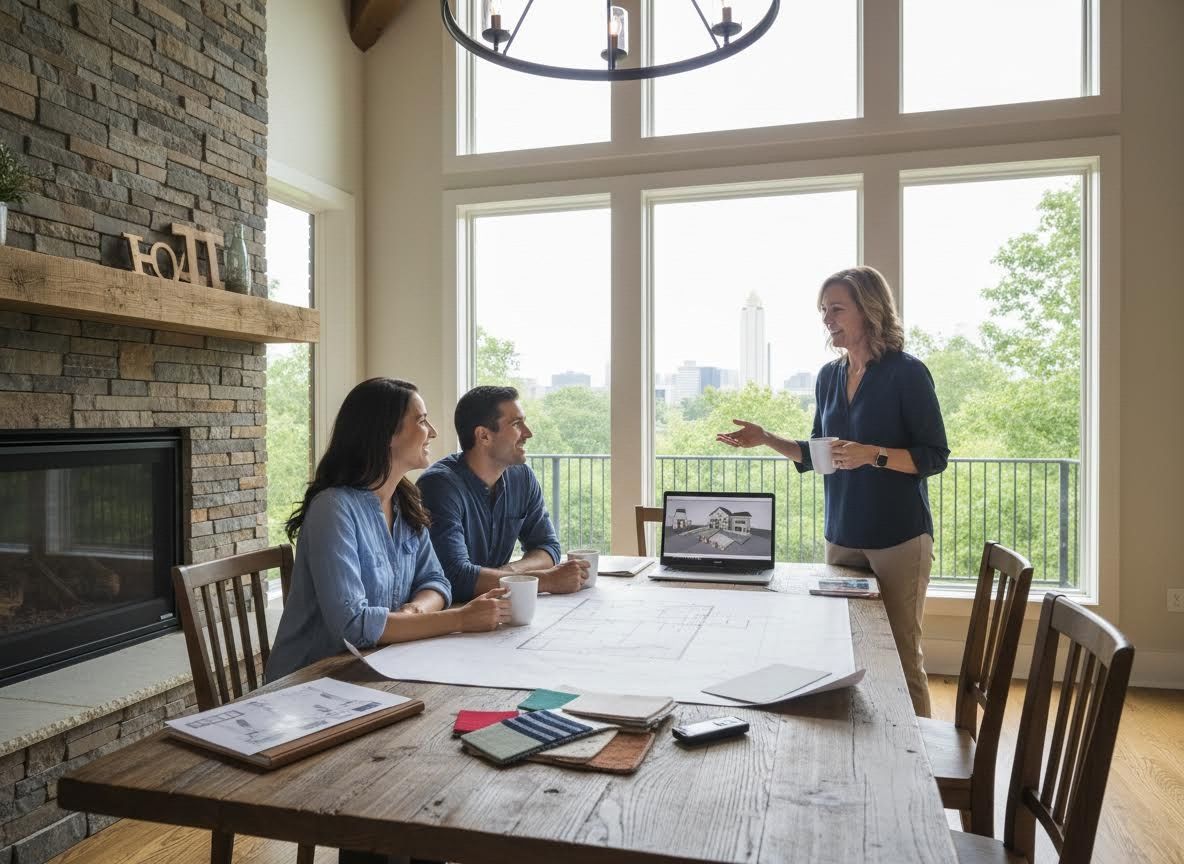 Home design consultation with clients