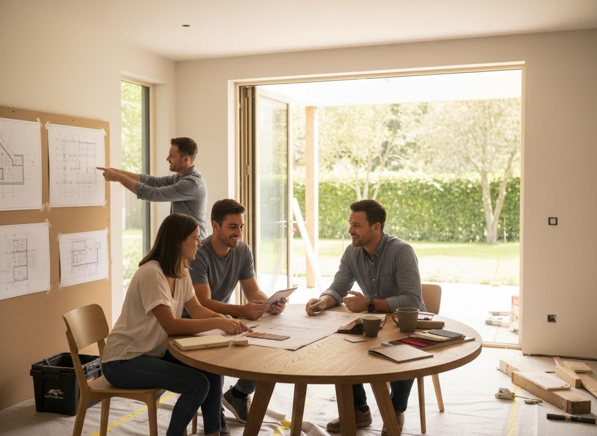 People Discussing Home Renovation Plans