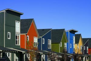 Row of townhouses