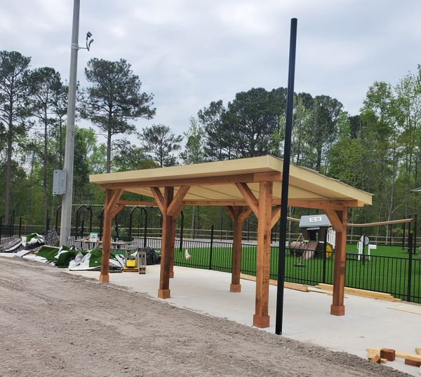 wood cover near park