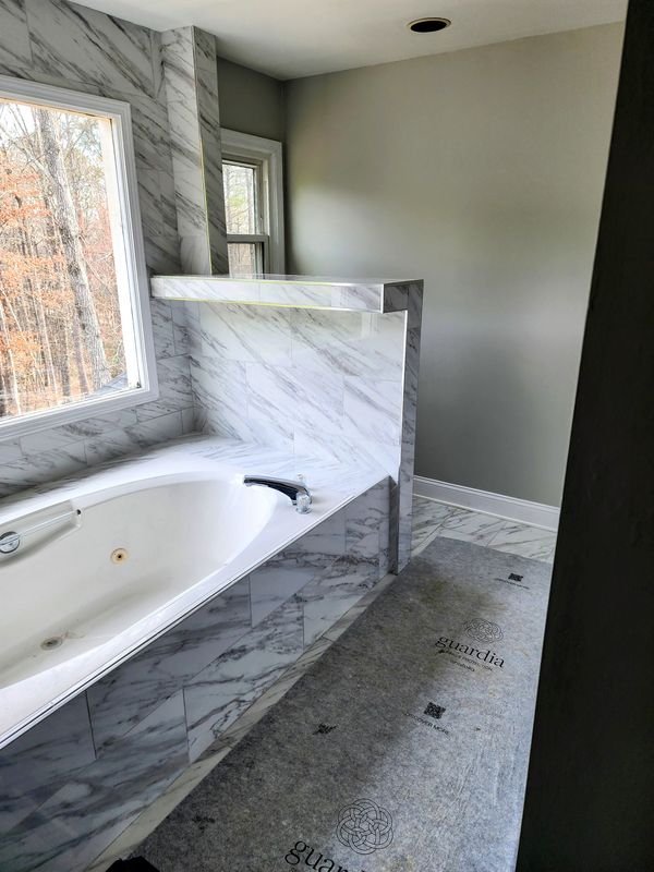 bath remodel tub marble
