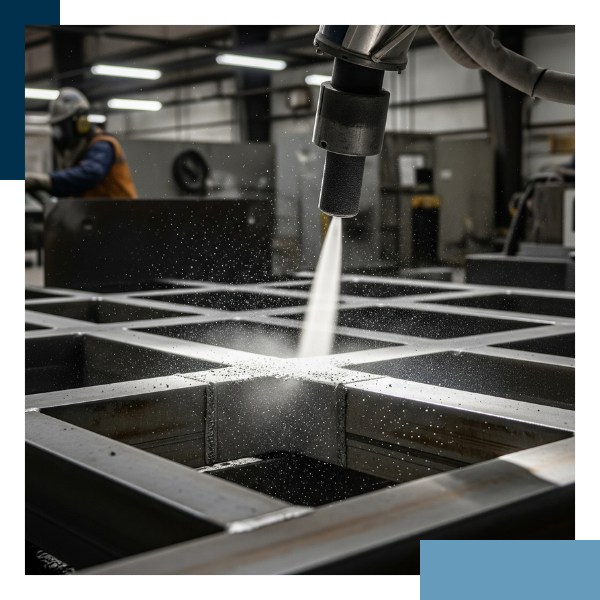 abrasive blasting. abrasive blasting.