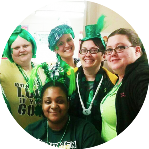 Staff Dressed Up for St Patrick's Day
