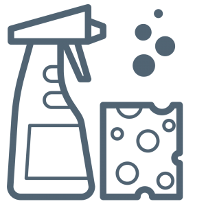 Cleaning Spray Bottle and Sponge Icon