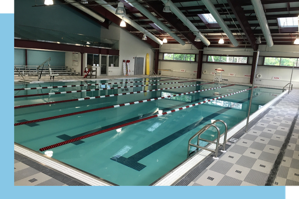 indoor pulbic pool with swim lanes